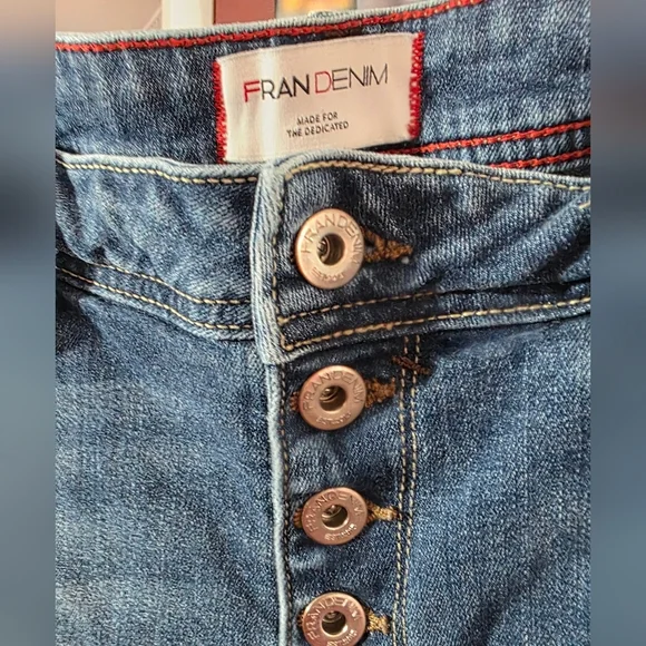 Fran Denim IRIS Vintage Women's Ankle Jeans Sz 32 - Picture 3 of 6